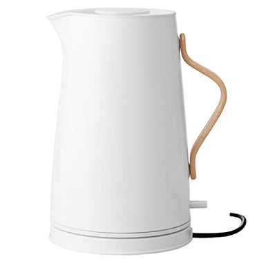 Stelton Emma Kettle - Electric Kettle, Kettle in Scandinavian Design - Filter, Boil-Dry Safety Switch with Cut-Off, Beechwood Handle - 1.2 Liters, Soft Sand on Sale
